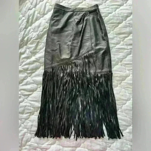 Tamara Mellon lamb  leather skirt size xs - Picture 2 of 14
